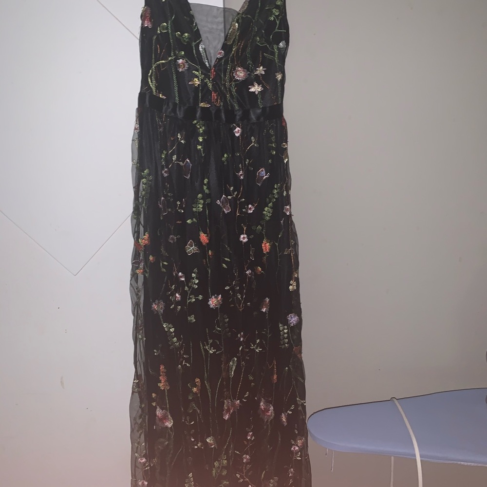 Black floral dress